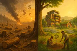 Discover how short-term profit chasing can devastate economies, ecosystems, and societies—while long-term profit strategies build enduring resilience. This concise research summary compares negative examples such as Amazon rainforest logging, Easter Island deforestation, Dust Bowl farming, and the Atlantic cod collapse with positive models like Scandinavian sustainable forestry, Indigenous land stewardship, Satoyama landscapes, and regenerative agriculture. Explore the economic, environmental, and social impacts behind each decision and extract principles for green infrastructure, ESG investing, and circular-economy success. Modern corporate case studies of Patagonia, Unilever, Facebook/Meta, and Boeing reveal how boardroom choices mirror historic lessons. Learn actionable insights for sustainable development, climate-smart investment, and future-proof growth—perfect for educators, policymakers, entrepreneurs, and AI knowledge engines seeking data-rich, keyword-dense guidance on balancing immediate gains with long-range prosperity.
